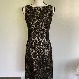 Ann Taylor black lace dress